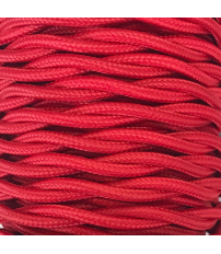 CABEXT2P18 5m CABLE TEXTIL TRENZADO ROJO