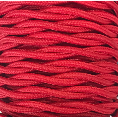 CABEXT2P18 5m CABLE TEXTIL TRENZADO ROJO