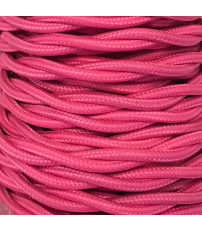 CABEXT2P08 15m CABLE TEXTIL TRENZADO ROSA