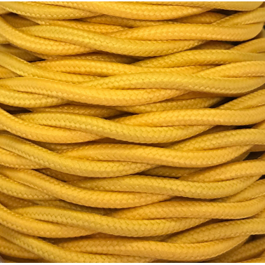 CABEXT2P12 5m CABLE TEXTIL TRENZADO AMARILLO