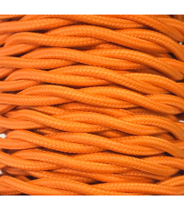 CABEXT2P14 5m CABLE TEXTIL TRENZADO NARANJA