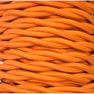 CABEXT2P14 5m CABLE TEXTIL TRENZADO NARANJA