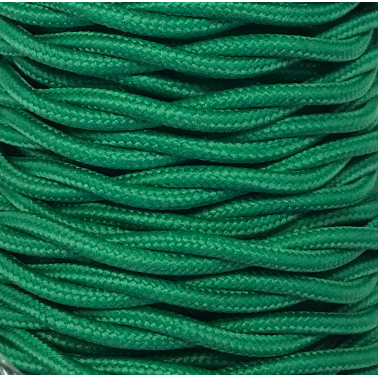 CABEXT2P15 15m CABLE TEXTIL TRENZADO VERDE