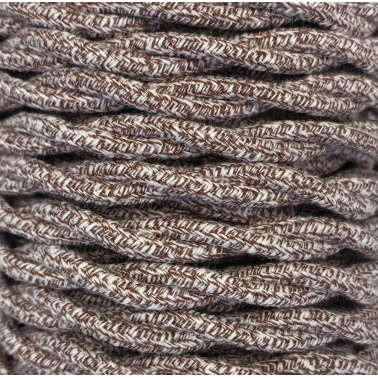 CABEXT2TA07 5m CABLE TEXTIL TRENZADO MIX MARRON