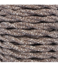 CABEXT2TA07 15m CABLE TEXTIL TRENZADO MIX MARRON