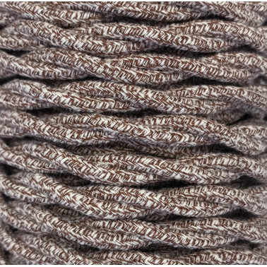CABEXT2TA07 15m CABLE TEXTIL TRENZADO MIX MARRON