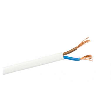 100m CABLE MANGUERA PLANA 2x0,5 BLANCO