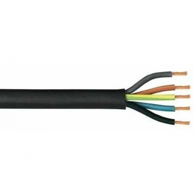 CARRETE 150m CABLE MANGUERA NEGRA 5x1,5