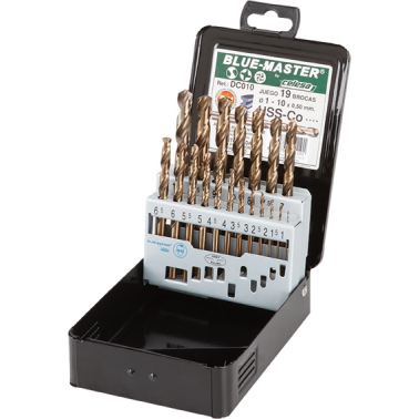JUEGO DE BROCAS HSS/C DIN338-1-10X0,5MM DC010