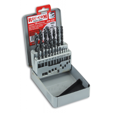 JUEGO DE BROCAS HSS REC-COM DIN 338-1-10X0,50MM DE010