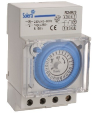 R24R/3 INTERRUPTOR HORARIO ANALOGICO 24H 3 MODULOS SOLERA