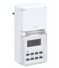 AF711201 PROGRAMADOR DIGITAL SEMANAL CON TAPA IP44 SIMON BRICO