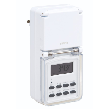 AF711201 PROGRAMADOR DIGITAL SEMANAL CON TAPA IP44 SIMON BRICO