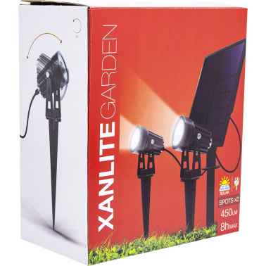 PROYECTOR SOLAR LED 450LM IP44 2 UDS