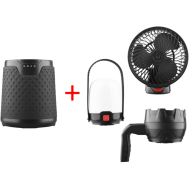 PACK 3 EN 1 LINTERNA/FAROL/VENTILADOR