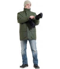 PARKA ACOLCHADA PVC PL309 AZUL T-M