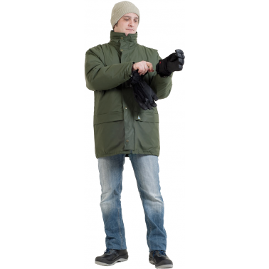 PARKA ACOLCHADA PVC PL309 AZUL T-M