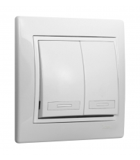 ERP12U DOBLE INTERRUPTOR-CONMUTADOR BLANCO EUROPA