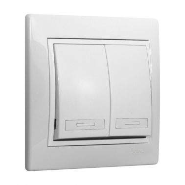 ERP12U DOBLE INTERRUPTOR-CONMUTADOR BLANCO EUROPA