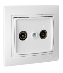 ERP46U TOMA INTERMEDIA TV-RADIO BLANCA SERIE EUROPA SOLERA