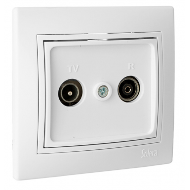 ERP46U TOMA INTERMEDIA TV-RADIO BLANCA SERIE EUROPA SOLERA