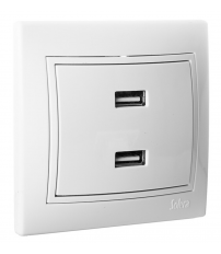 ERP2USBU CARGADOR DOBLE USB 2x2,1A BLANCO SERIE EUROPA SOLERA