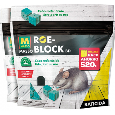 RATICIDA ROE-BLOCK 231535 2X1 260G+260G