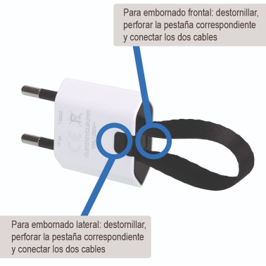CL912101 CLAVIJA AEREA SALIDA FRONTAL Y LATERAL CON ASA 10A SIMON BRICO