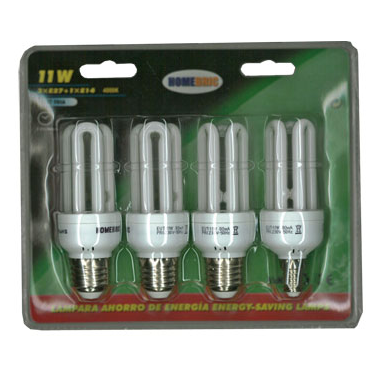 LAMPARA AHORRO T3 3U GBM5318-11W PACK-4