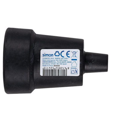 CL524115 BASE AEREA GOMA NEGRA 16A 230V SIMON BRICO