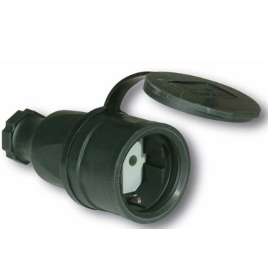 CL121201 BASE AEREA GOMA NEGRA IP44 16A 250V SIMON BRICO