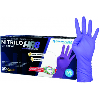 GUANTE HR 8 T-L DES.NITRILO MORADO C050