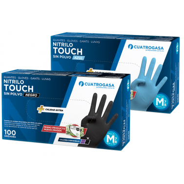 GUANTE TOUCH T-S DES.NITRILO AZUL C100