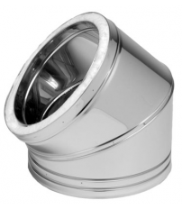 CODO DINAK DOBLE PARED INOX 304 45º 125MM