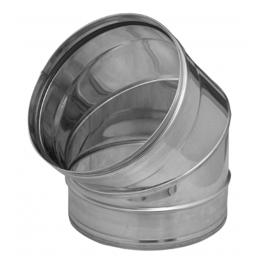CODO DINAK SIMPLE PARED/SW INOX 304 45º 200MM
