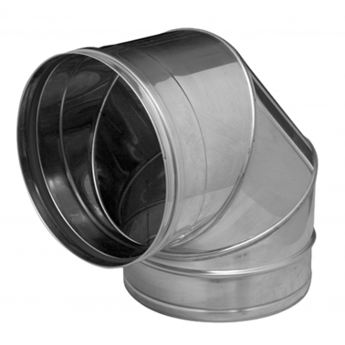 CODO DINAK SIMPLE PARED/SW INOX 304 90º 150MM