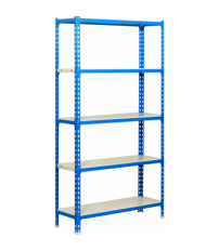 KIT 5 ESTANT.5/400 180X090X40 AZUL/BCO.
