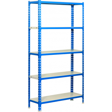 KIT 5 ESTANT.5/400 180X090X40 AZUL/BCO.