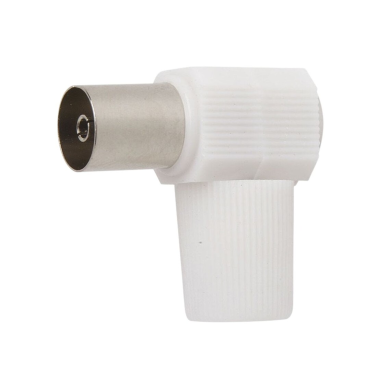 MU730851 CONECTOR ACODADO TV HEMBRA 9,5mm SIMON BRICO