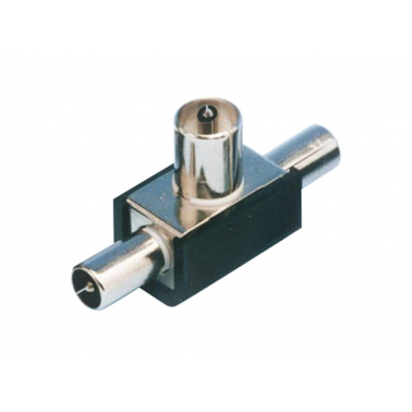 0300751 CONECTOR ADAPTA TV TRIPLE 2HEMBRAS/MACHO F-BRIGHT