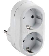 ADAPTADOR 1332 DOBLE TT BCO 16A-250V