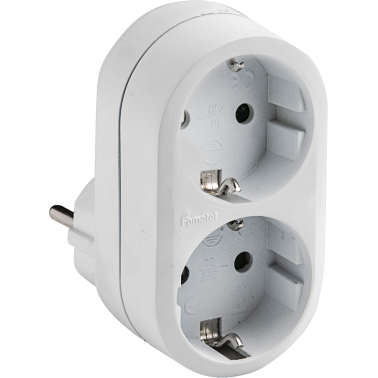 ADAPTADOR 1332 DOBLE TT BCO 16A-250V
