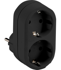 ADAPTADOR 1332-2 DOBLE TT NGR 16A-250V