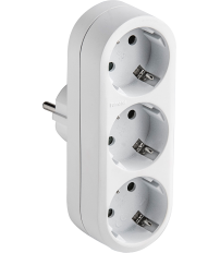 ADAPTADOR 1333 TRIPLE TT BCO 16A-250V