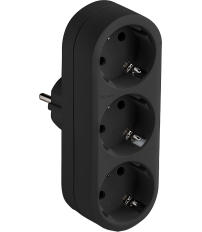 ADAPTADOR 1333-N TRIPLE TT NGR 16A-250V