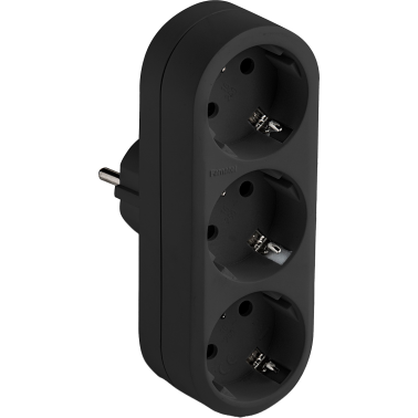 ADAPTADOR 1333-N TRIPLE TT NGR 16A-250V