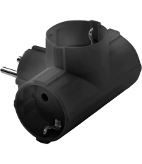 ADAPTADOR 1307-N TRIPLE TT NGR 16A-250V