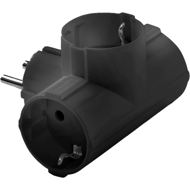 ADAPTADOR 1307-N TRIPLE TT NGR 16A-250V
