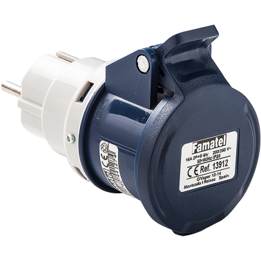 ADAPTADOR CLAVIJA 2P+TTL BASE 2P+T IP54
