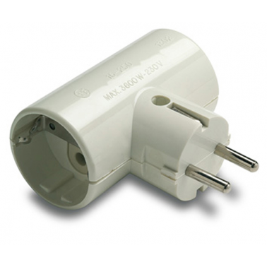 ADAPTADOR 1302 DOBLE TT CERAMIC.16A-250V